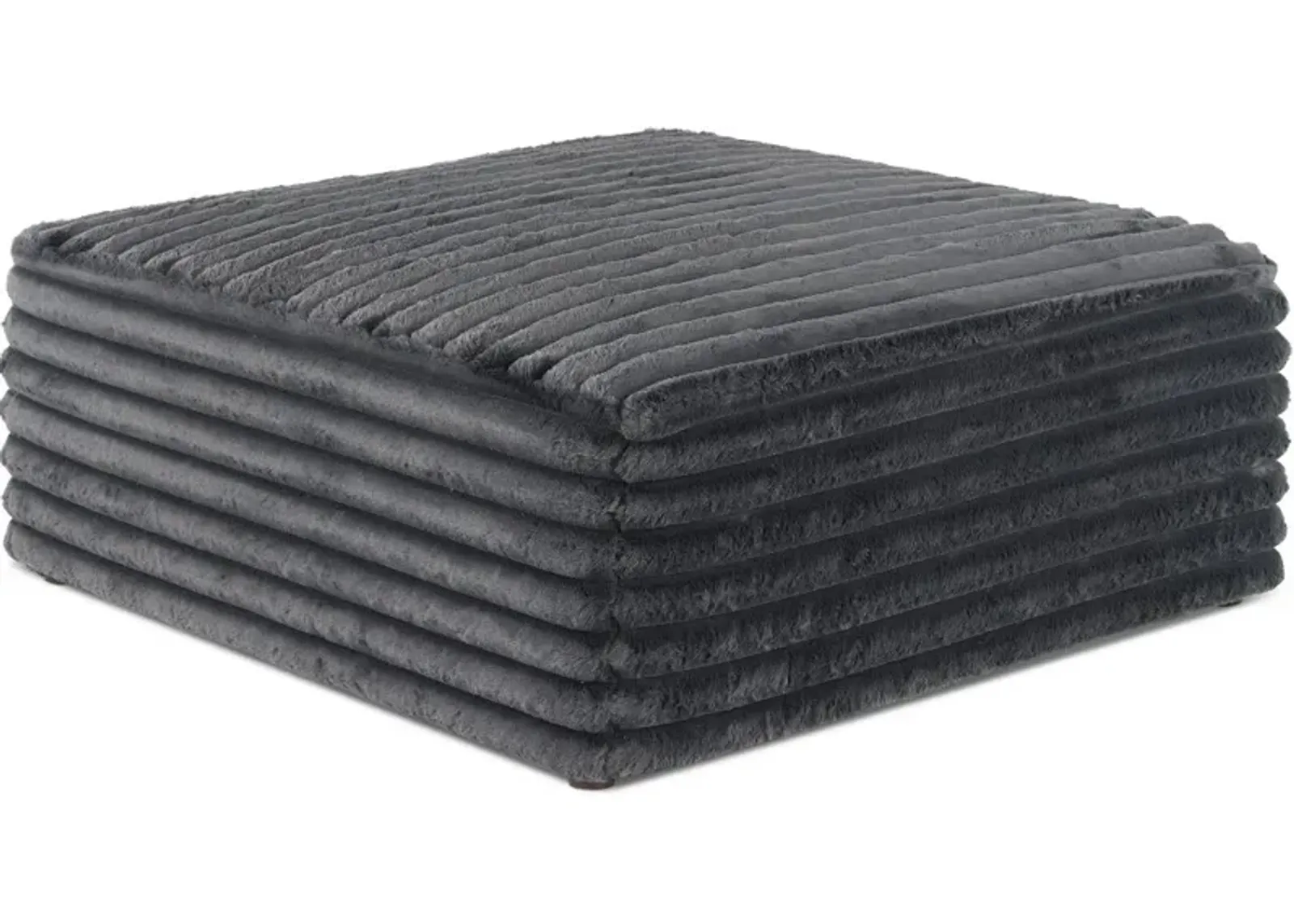 Caspian Dark Gray Ottoman