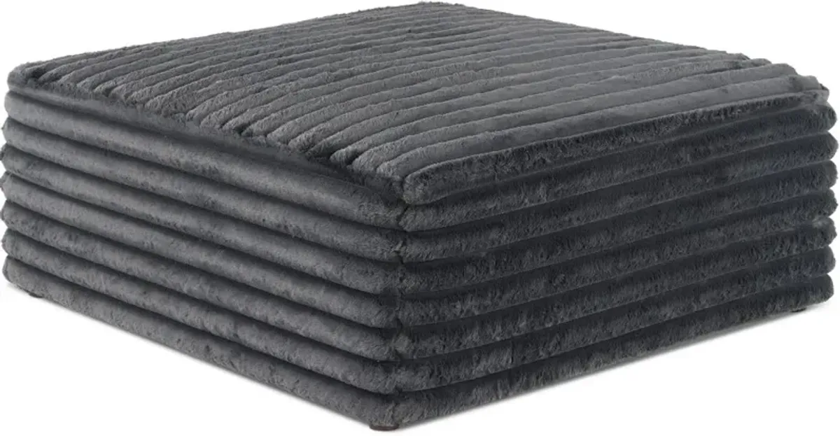 Caspian Dark Gray Ottoman