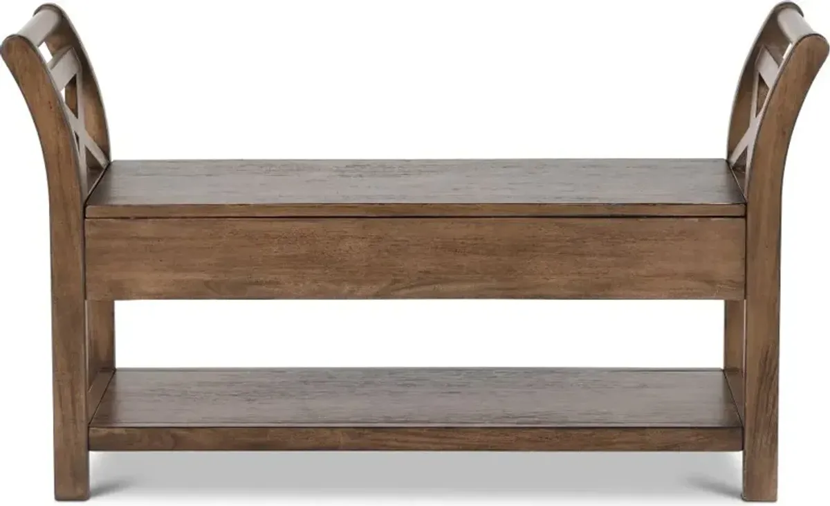 48" Buckskin Mahogany Bench