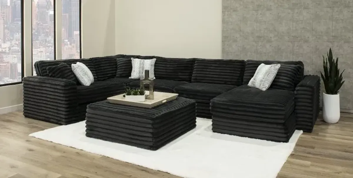 Caspian Dark Gray 3 Piece Sectional