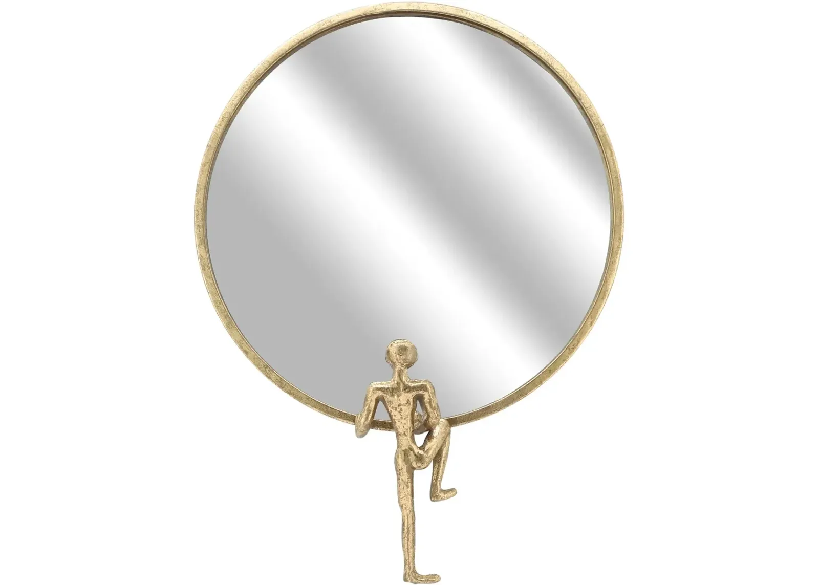 24 Inch Gold Metal Man Mirror