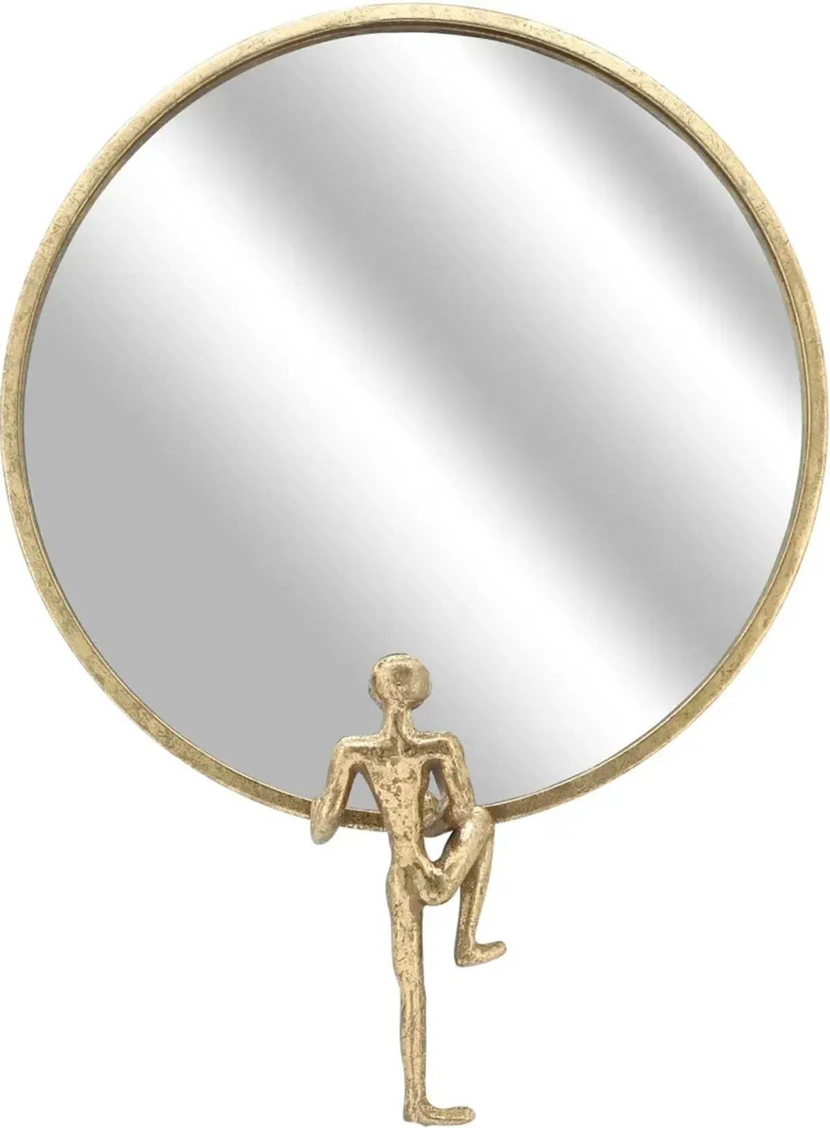 24 Inch Gold Metal Man Mirror