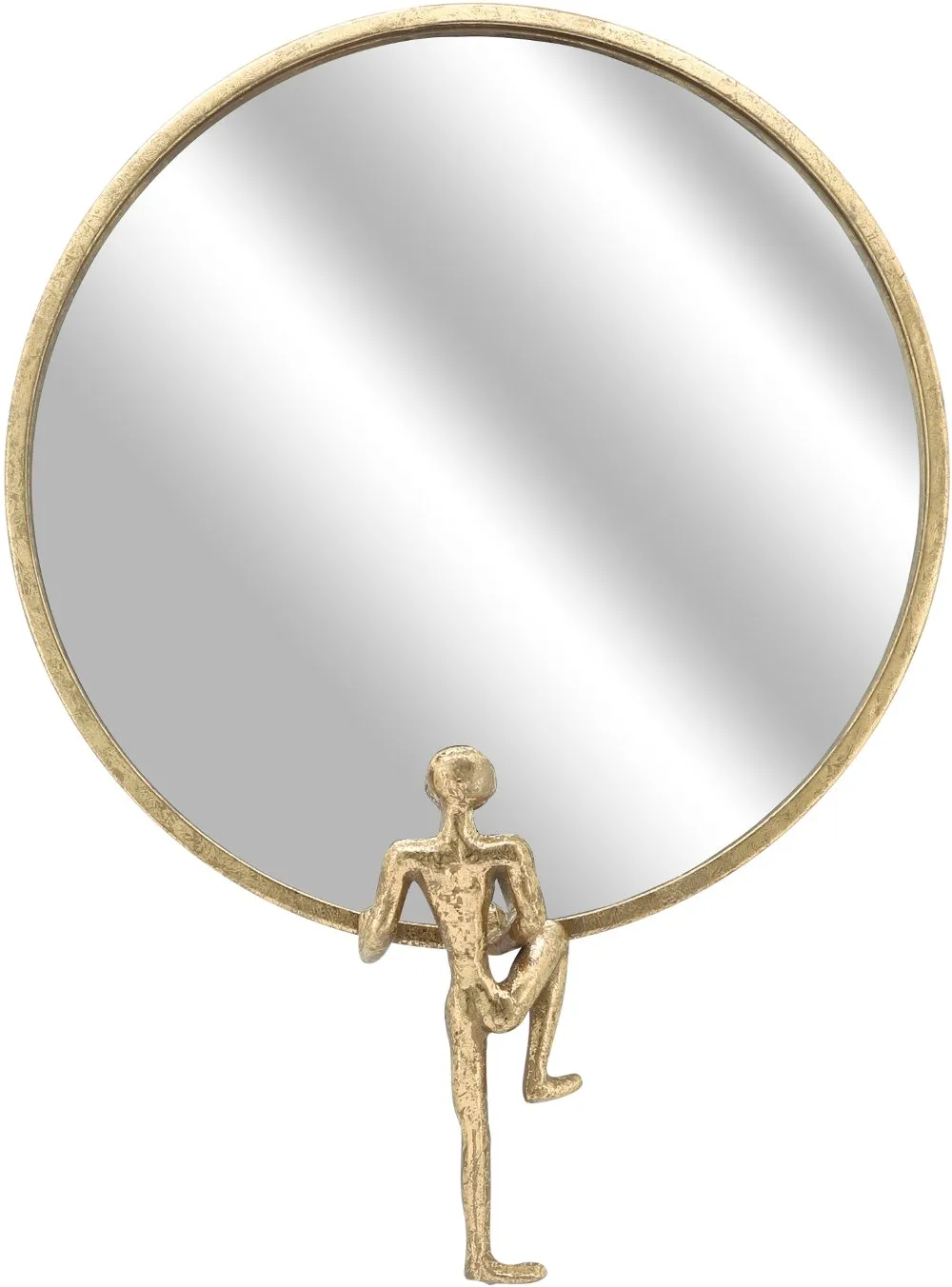 24 Inch Gold Metal Man Mirror