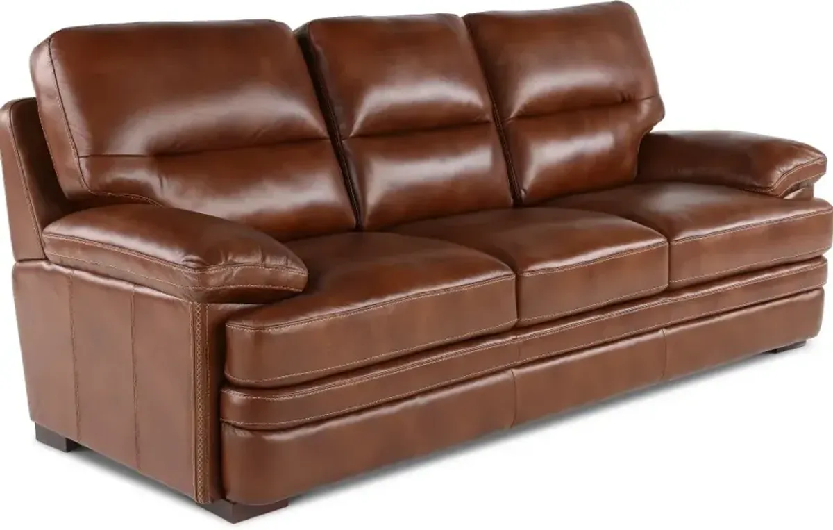 David Brown Leather Sofa