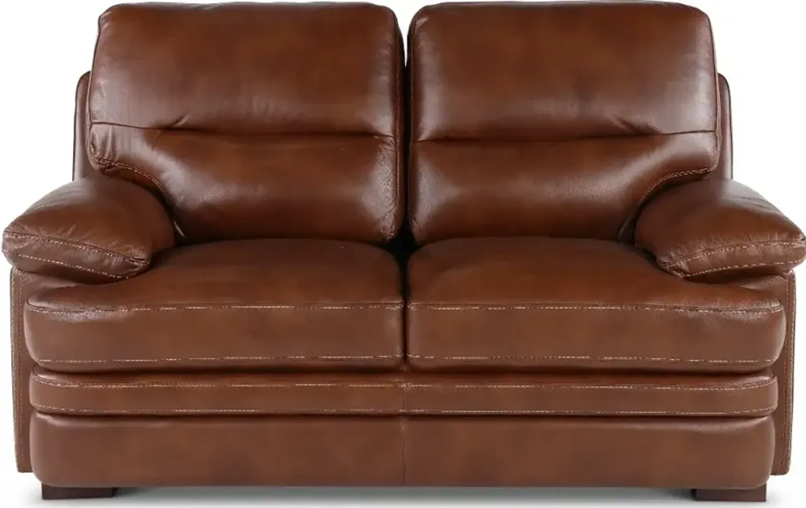 David Brown Leather Loveseat