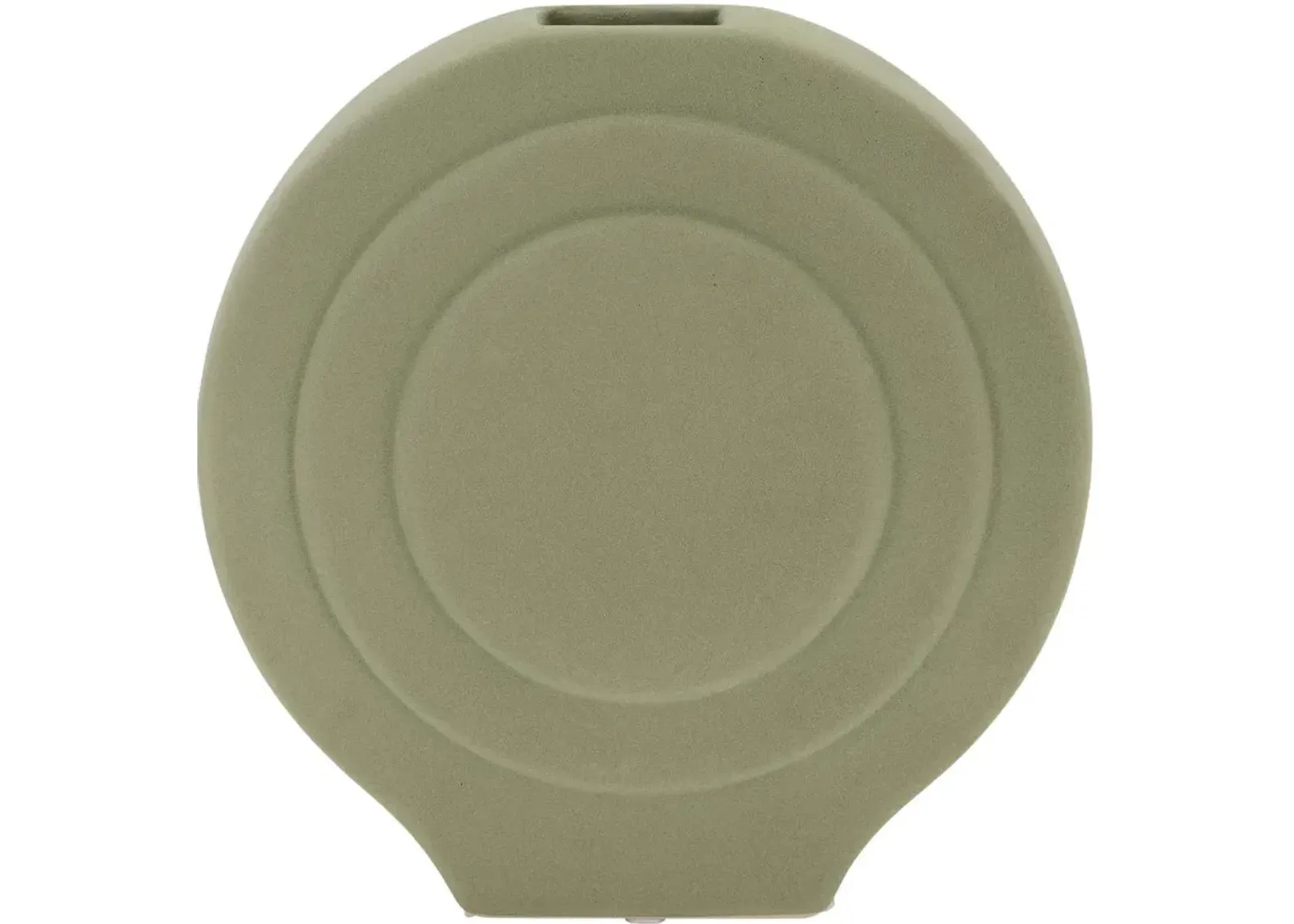 7 Inch Round Sage Green Vase