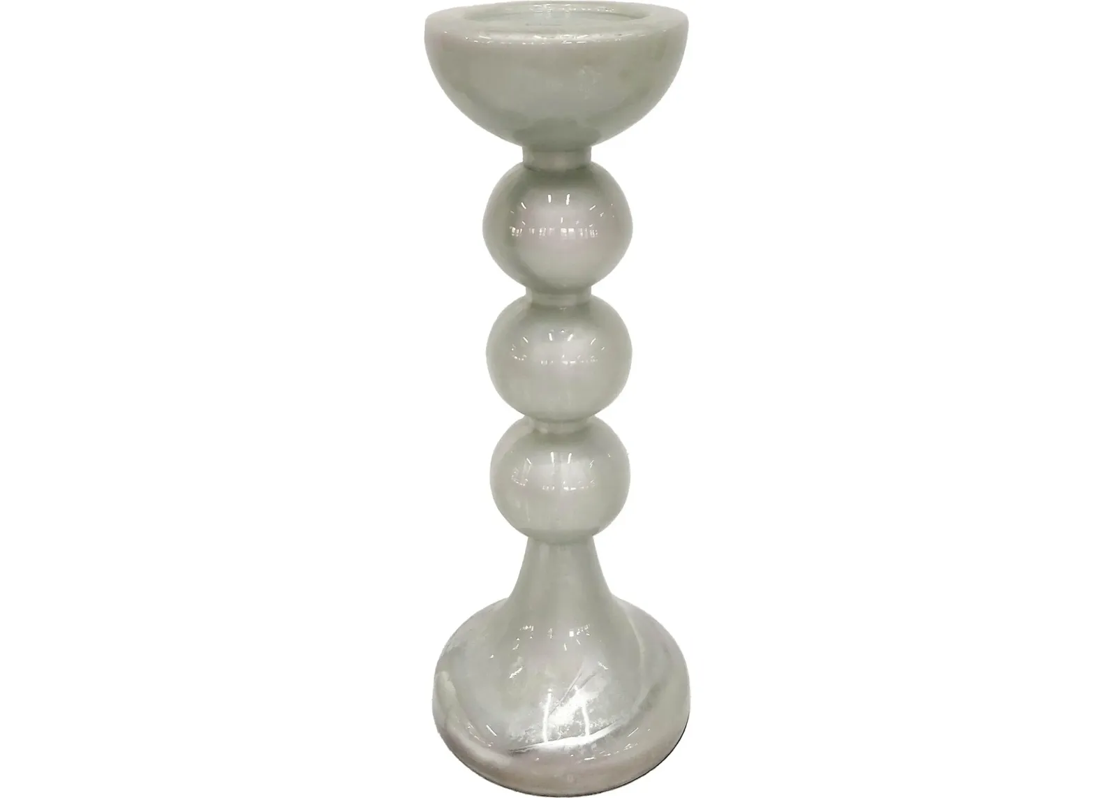 Bubbly White 18-Inch Candle Holder