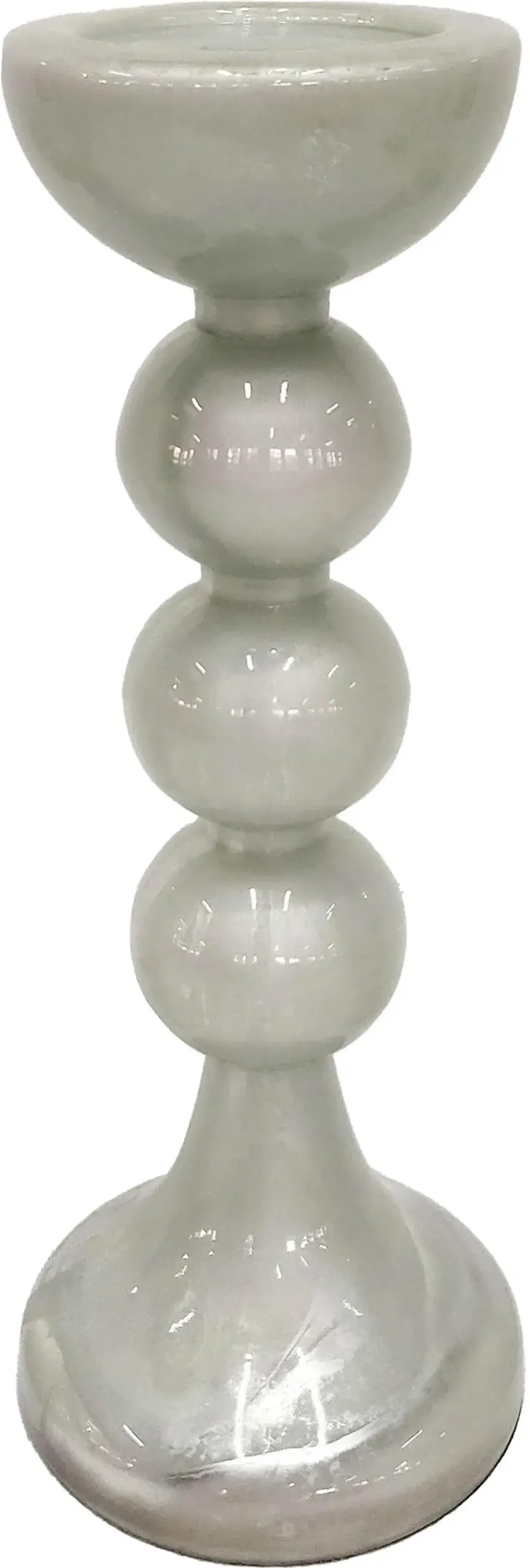 Bubbly White 18-Inch Candle Holder