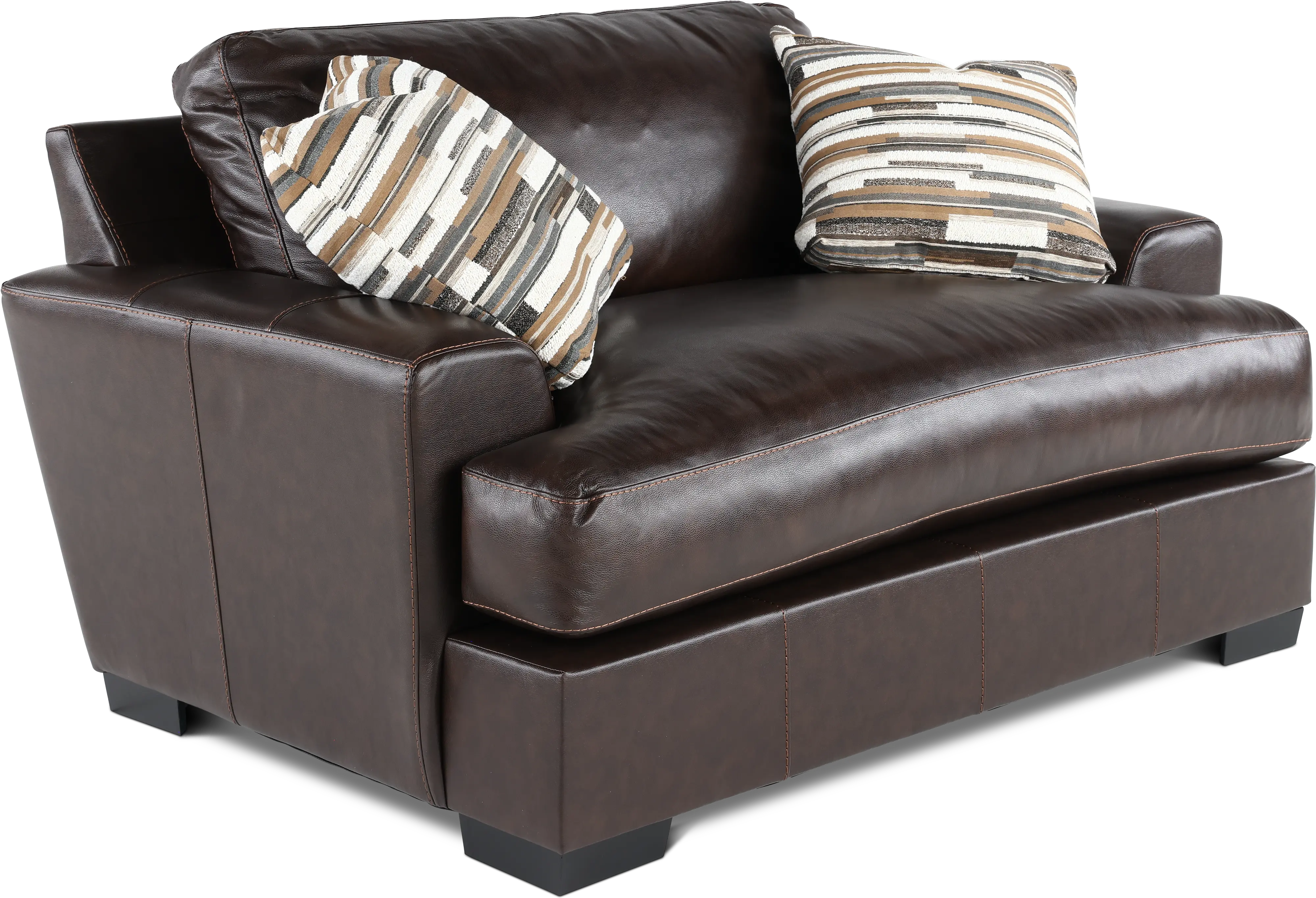 Bodie Chocolate Brown Leather-Match Chair