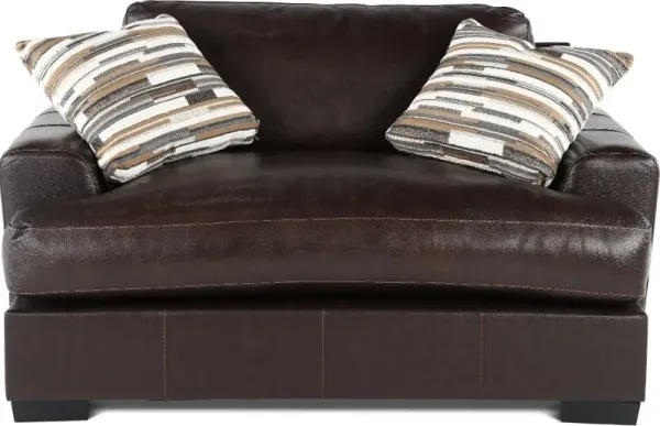 Bodie Chocolate Brown Leather-Match Chair