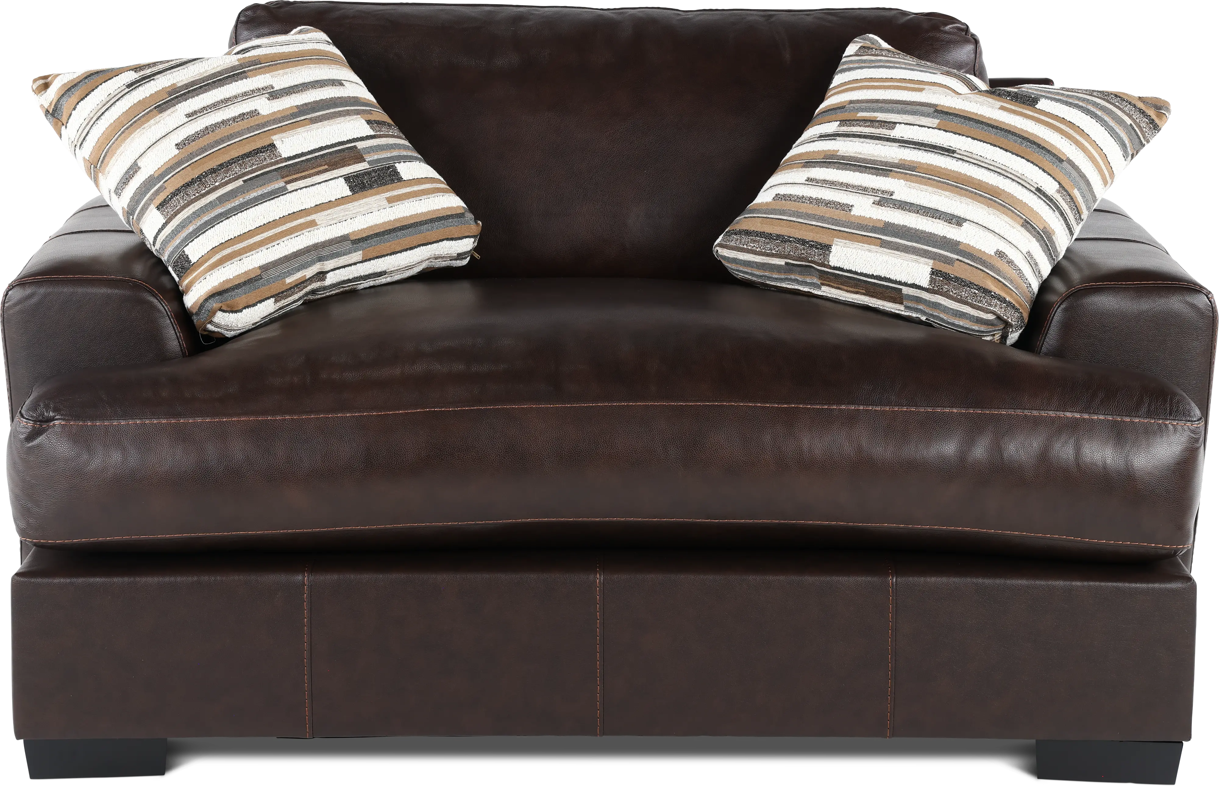 Bodie Chocolate Brown Leather-Match Chair