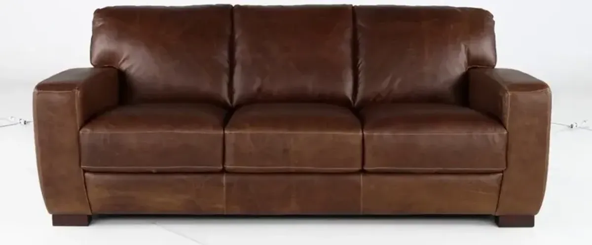 Dakota Brown Leather Sofa