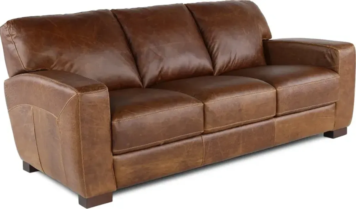 Dakota Brown Leather Sofa