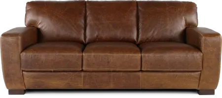 Dakota Brown Leather Sofa