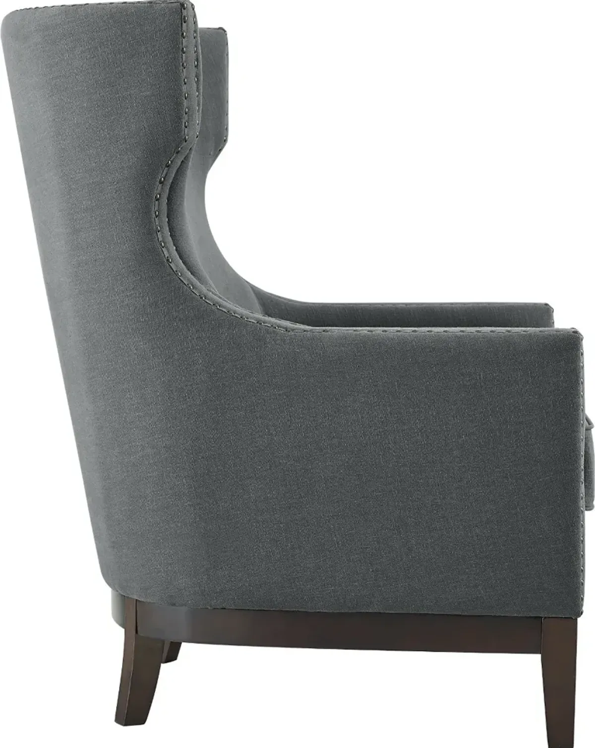 Roswell Gray Linen Accent Chair