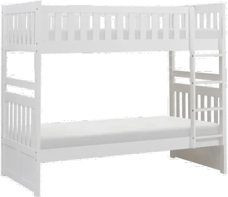 Oakley White Twin-over-Twin Bunk Bed
