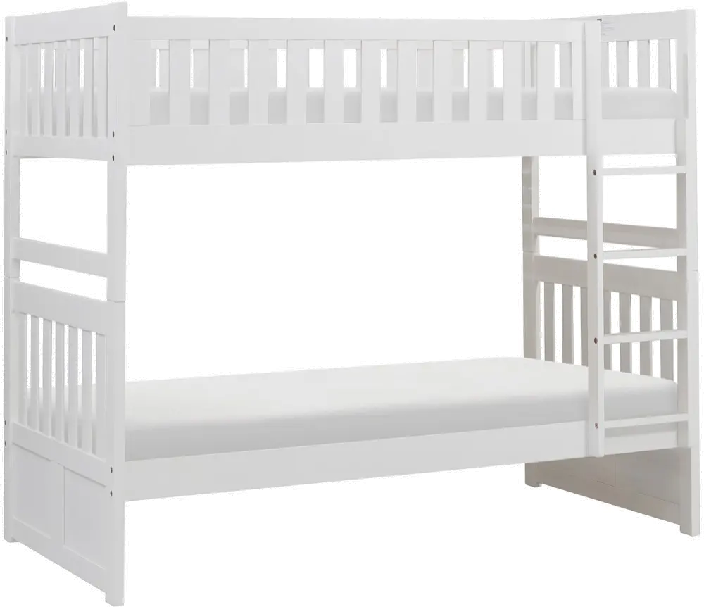 Oakley White Twin-over-Twin Bunk Bed