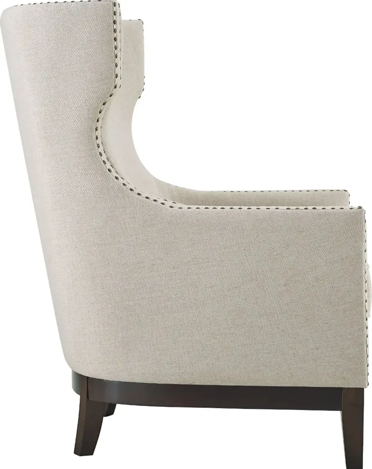 Roswell Beige Linen Accent Chair