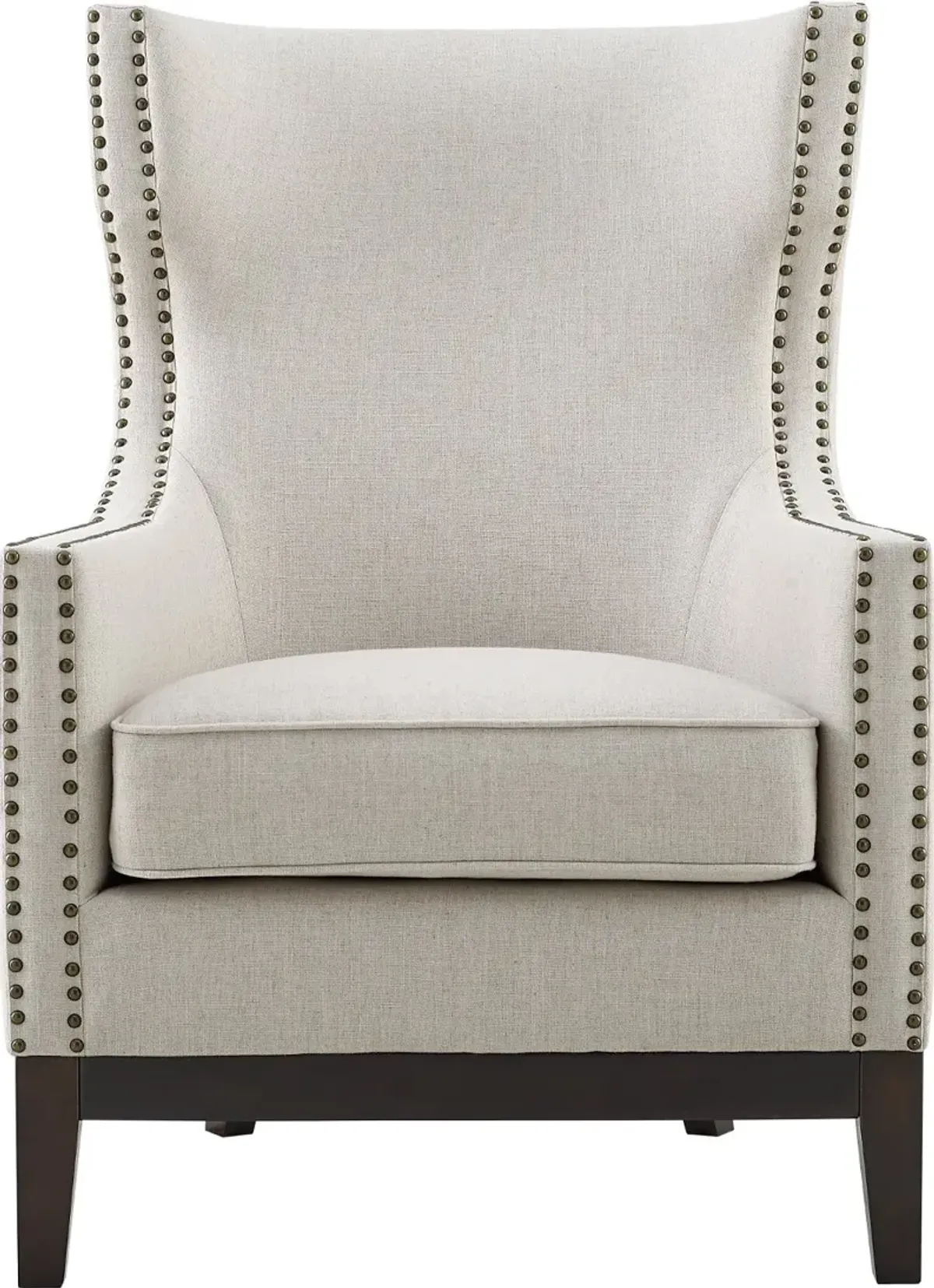 Roswell Beige Linen Accent Chair