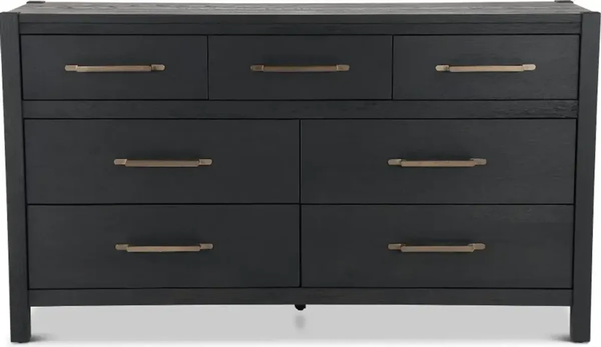 Boho Black Dresser