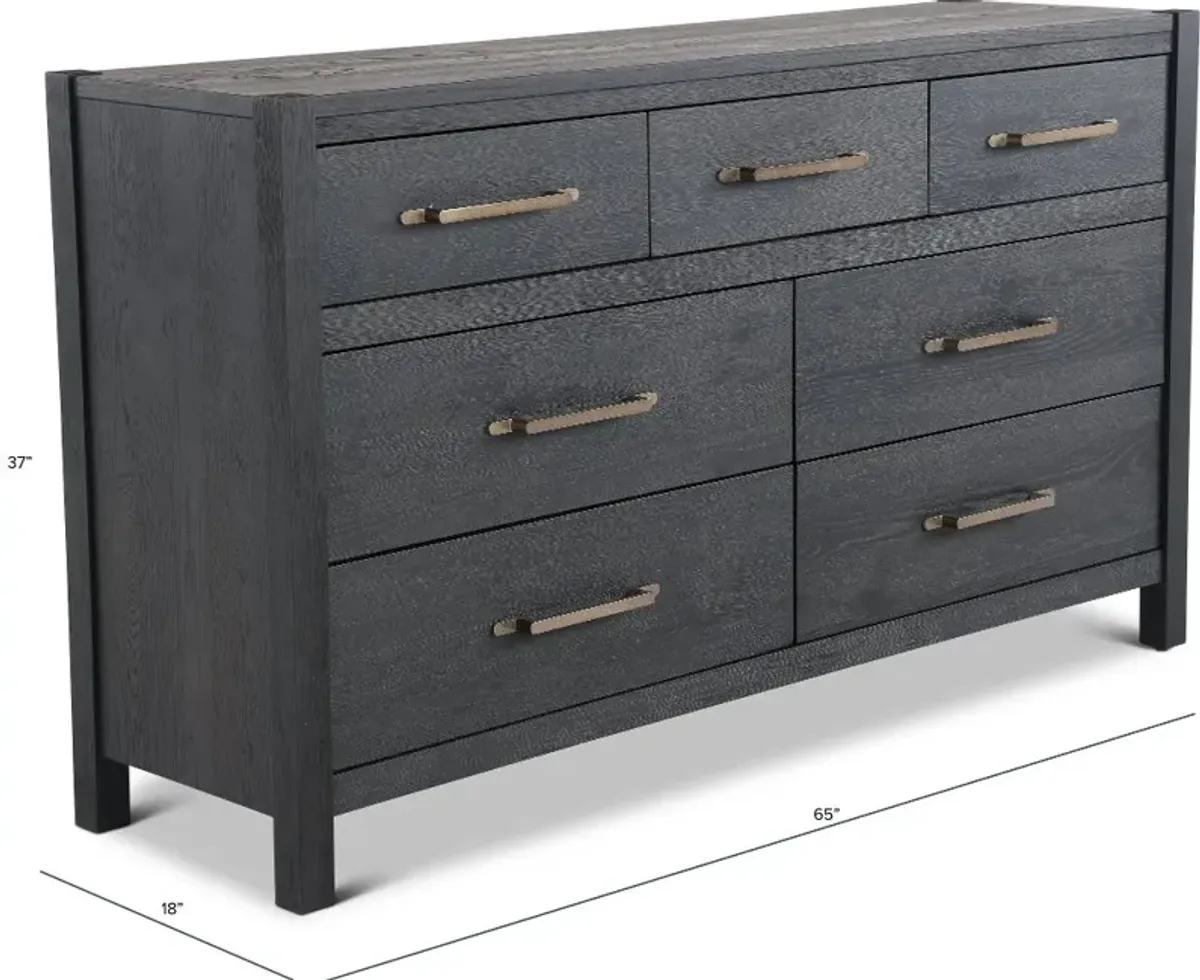 Boho Black Dresser