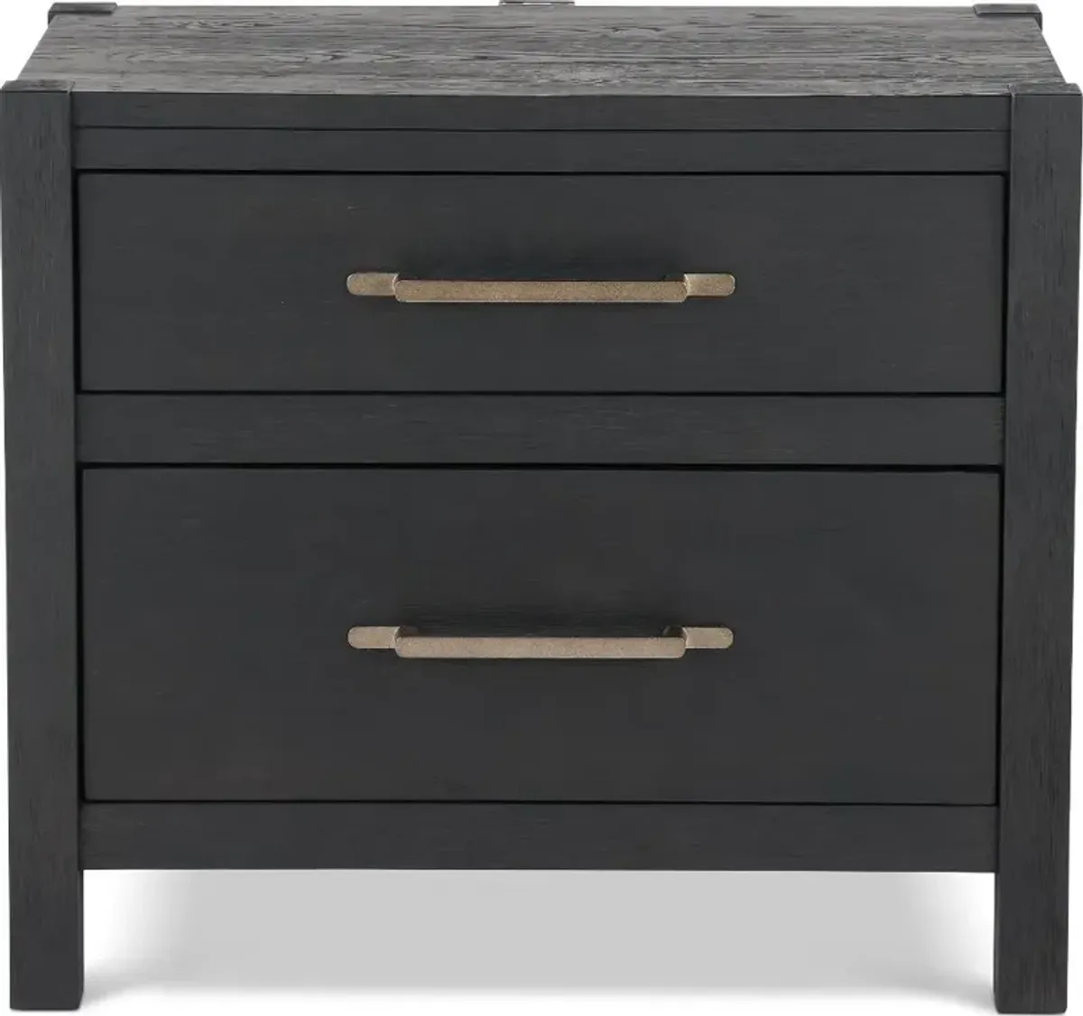 Boho Black Nightstand