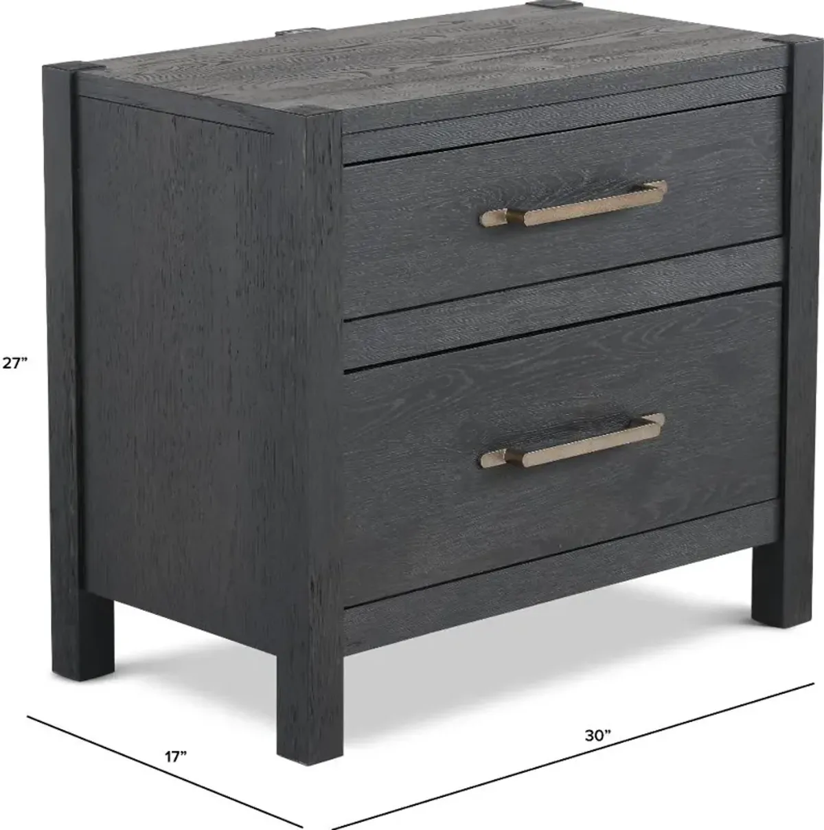 Boho Black Nightstand