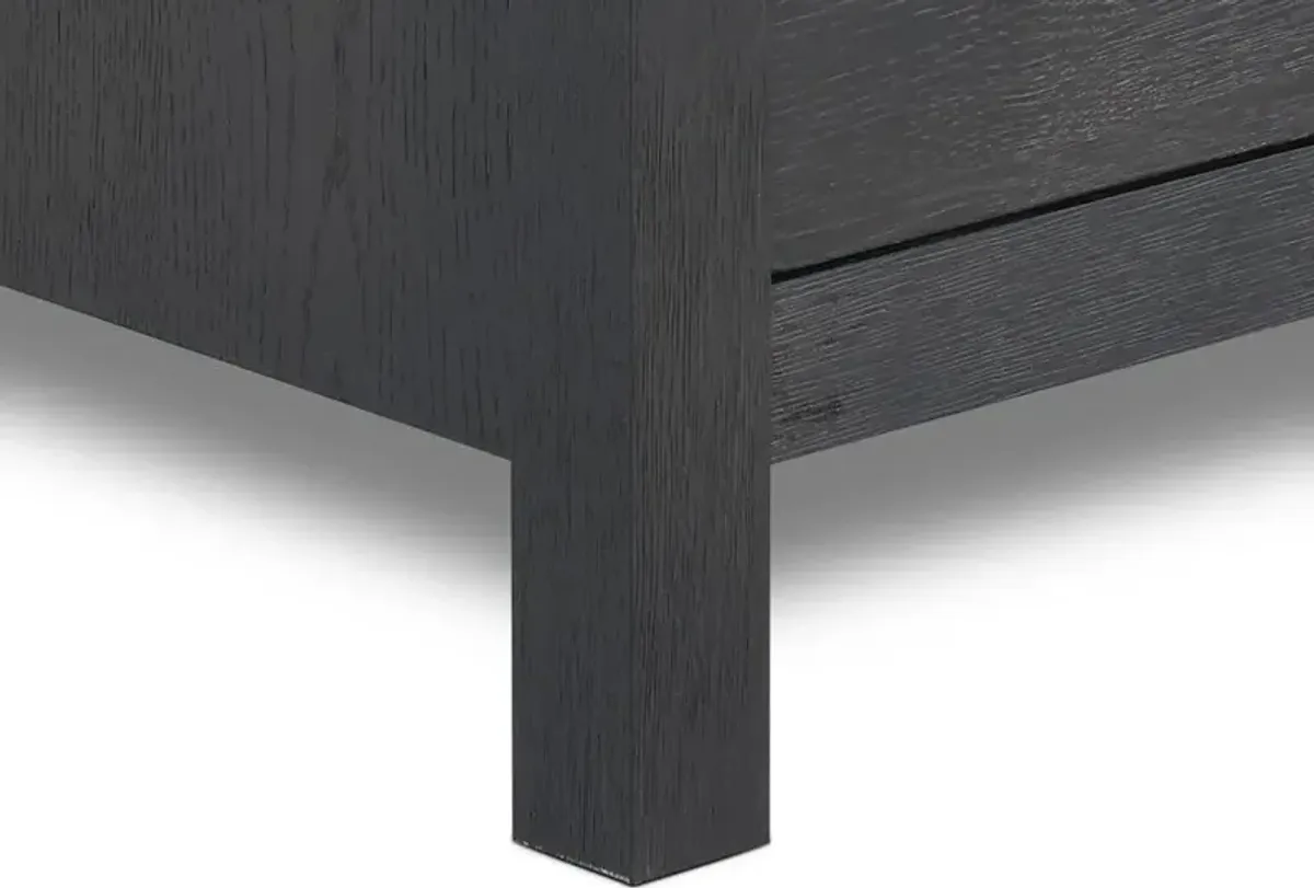 Boho Black Nightstand