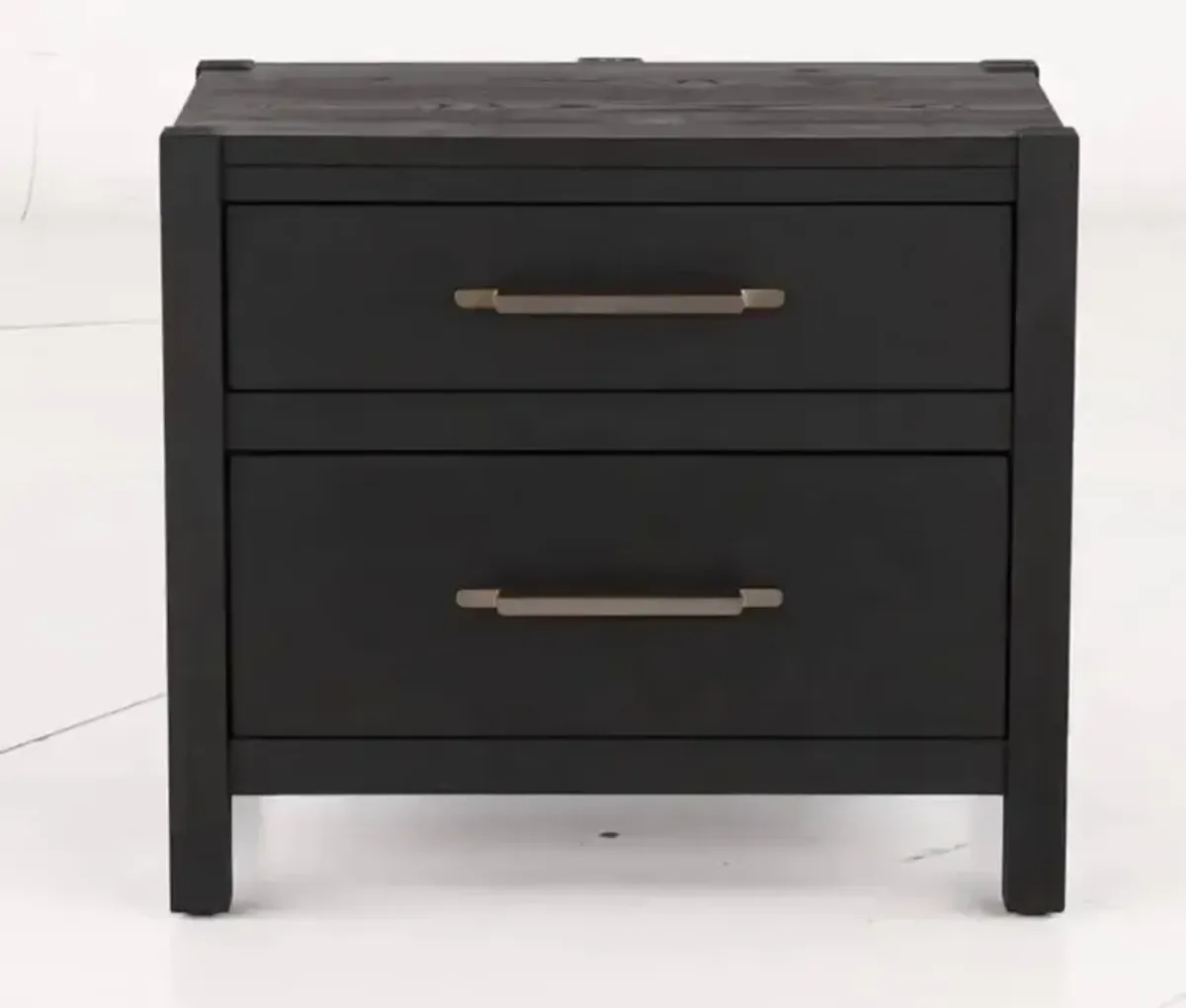 Boho Black Nightstand