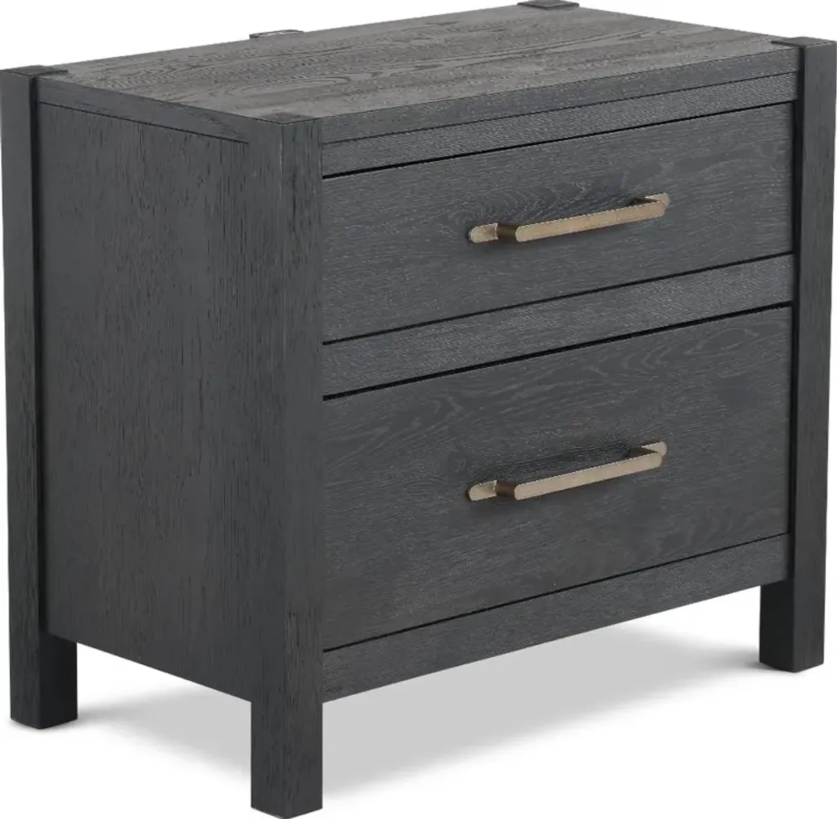 Boho Black Nightstand