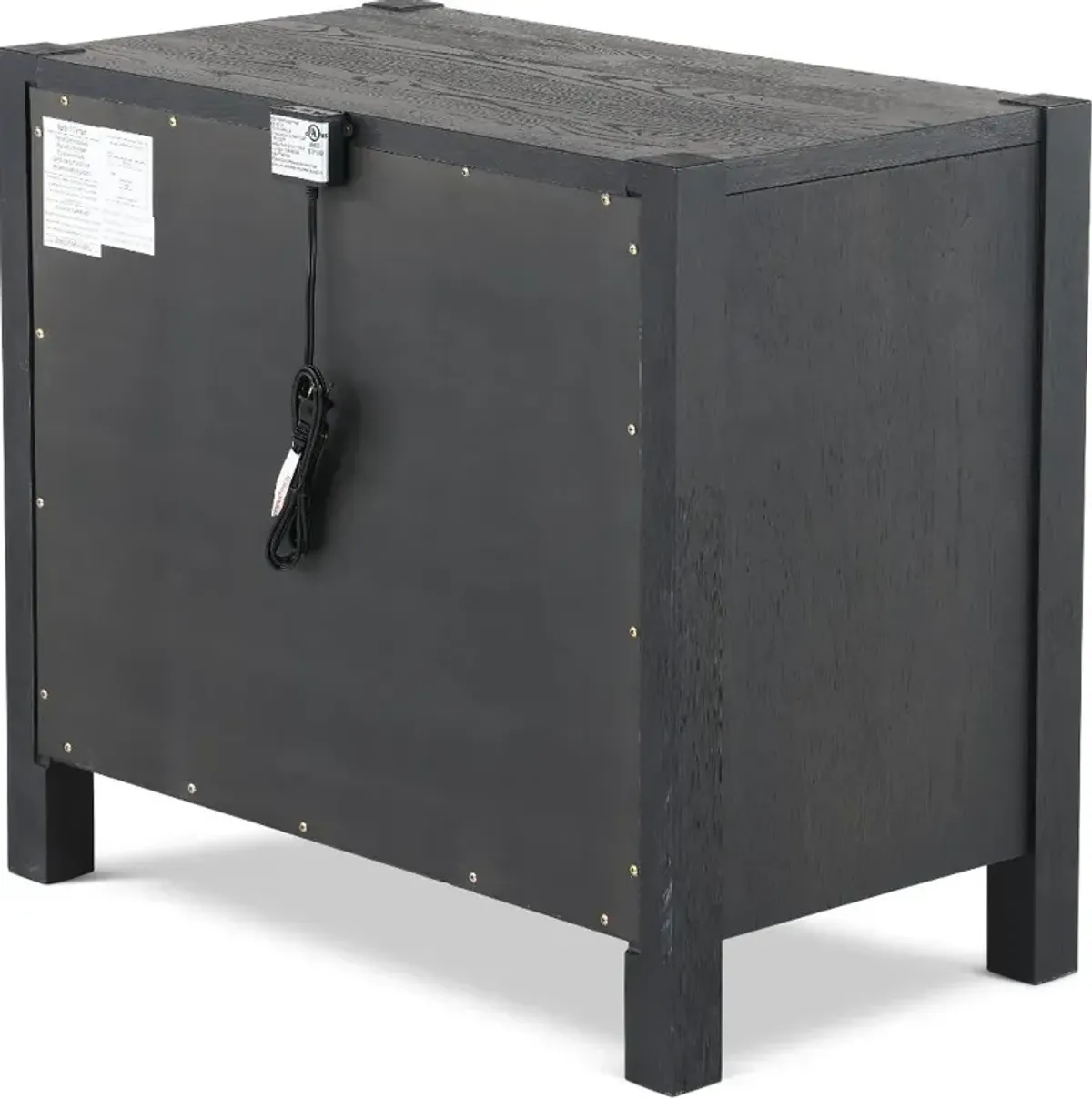 Boho Black Nightstand