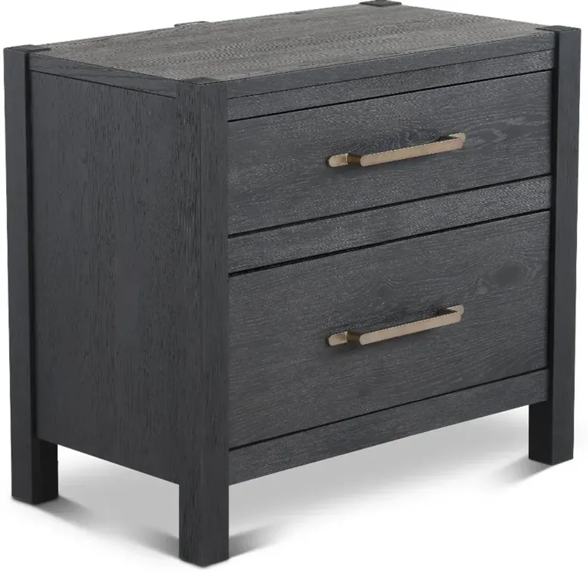 Boho Black Nightstand