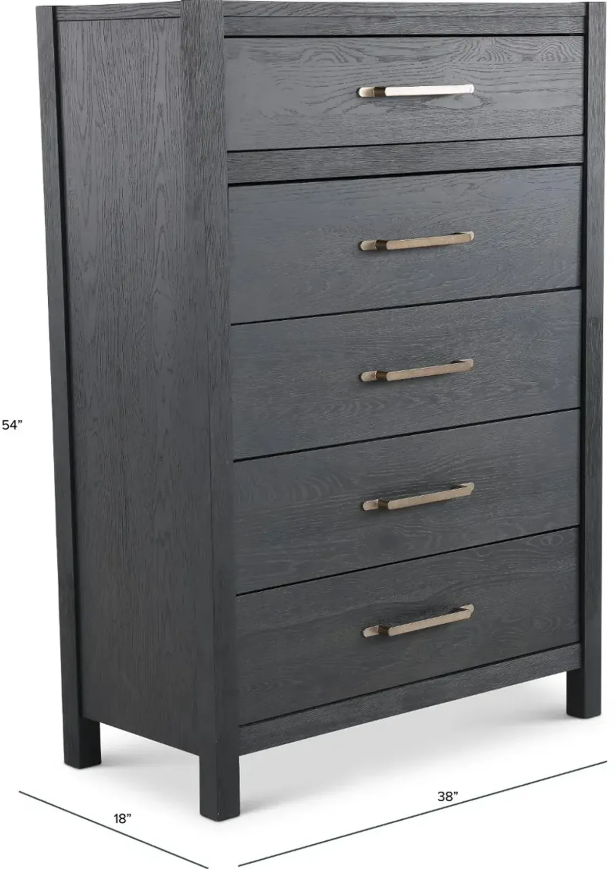 Boho Black Chest of Drawers