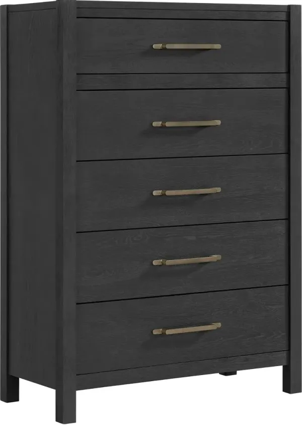 Boho Black Chest of Drawers