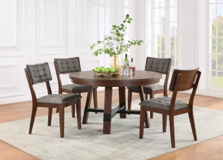 Nordic Brown Round Dining Table