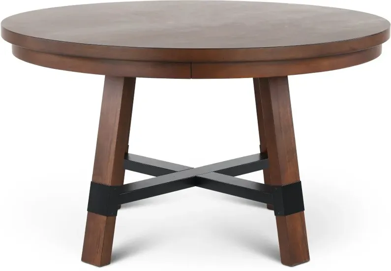 Nordic Brown Round Dining Table