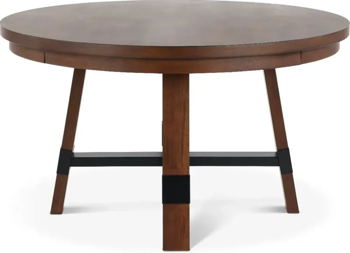 Nordic Brown Round Dining Table