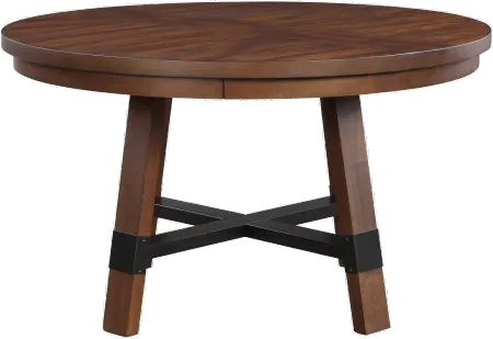 Nordic Brown Round Dining Table