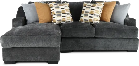 Challenger Graphite Gray 2 Piece Sectional
