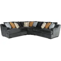 Challenger Graphite Gray 3 Piece Sectional