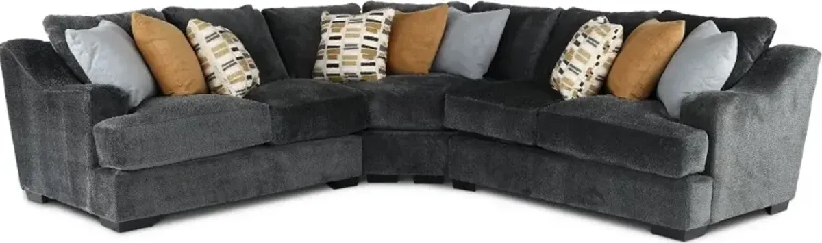 Challenger Graphite Gray 3 Piece Sectional