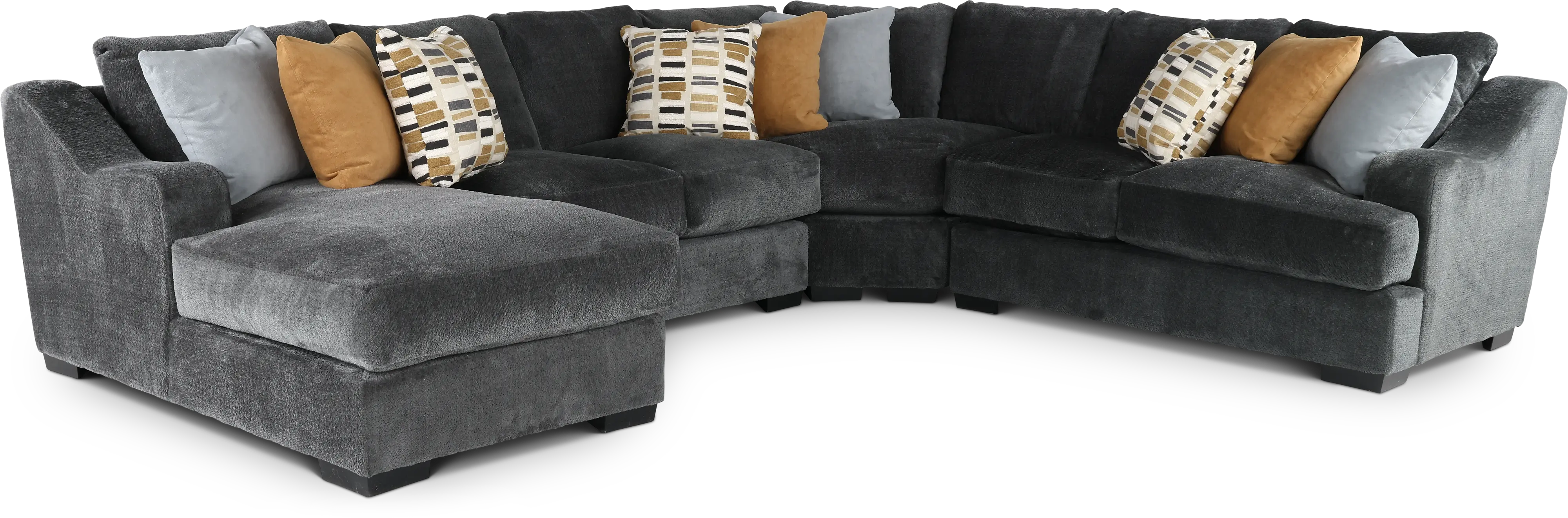 Challenger Graphite Gray 4 Piece Sectional