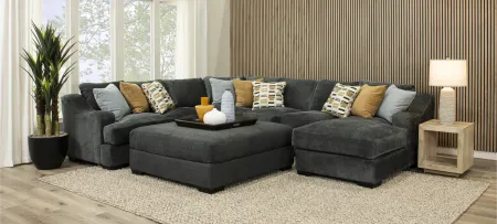 Challenger Graphite Gray 4 Piece Sectional
