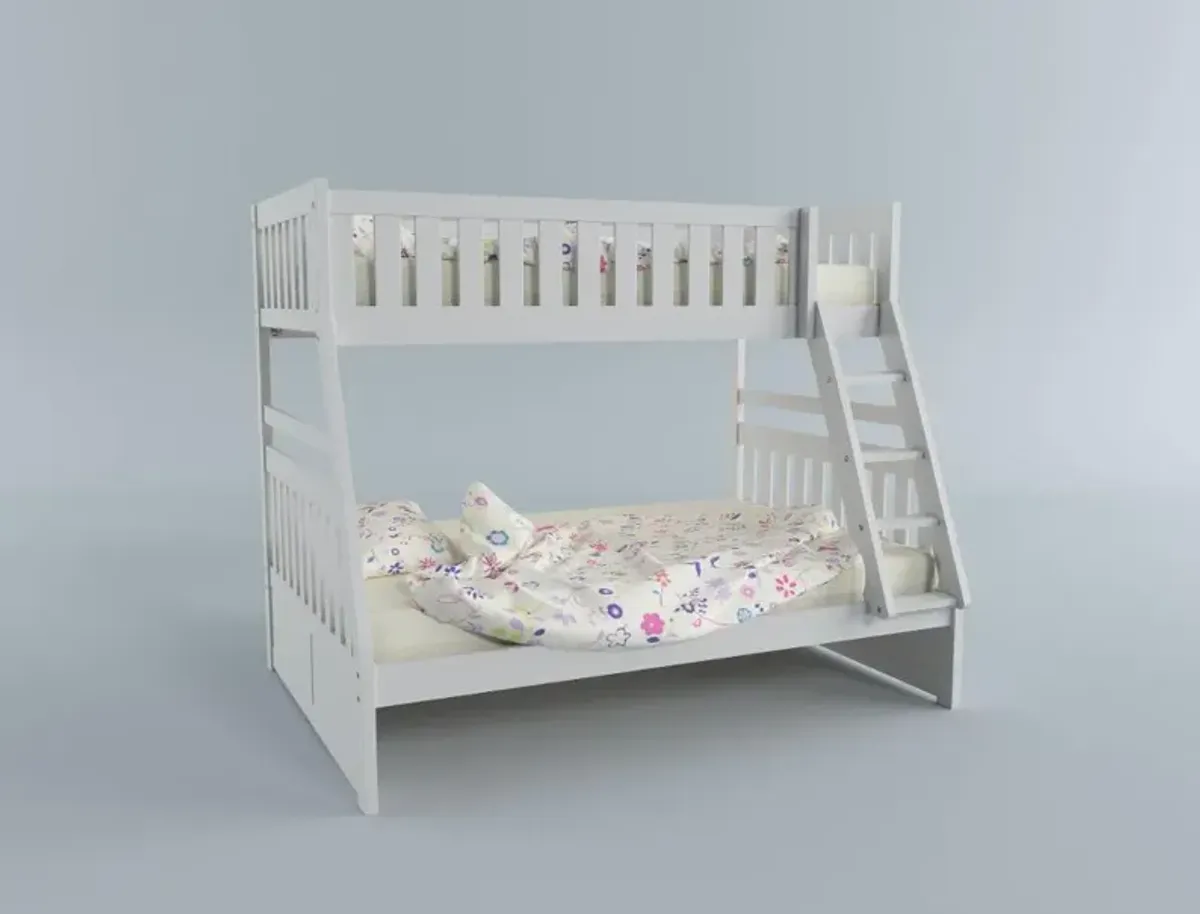 Oakley White Twin-over-Full Bunk Bed