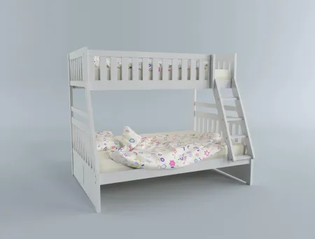 Oakley White Twin-over-Full Bunk Bed