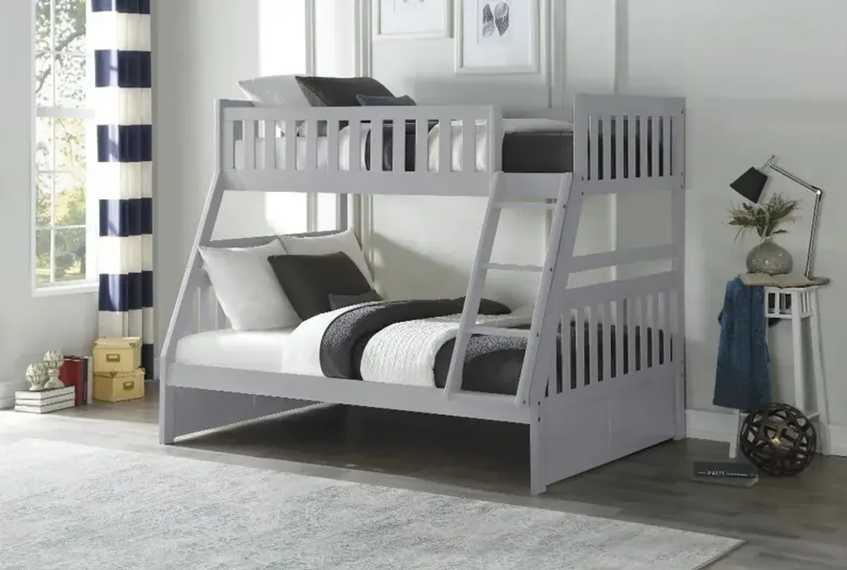 Oakley Gray Twin-over-Full Bunk Bed