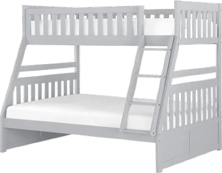 Oakley Gray Twin-over-Full Bunk Bed