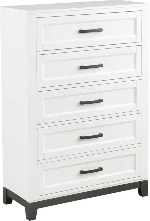 Jordan White Chest of Drawers