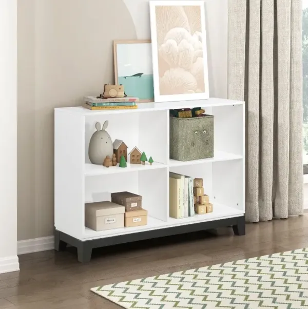 Jordan White 4 Shelf Bookcase