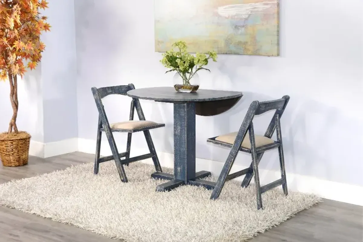 Beach Haven Blue Drop-Leaf Dining Table